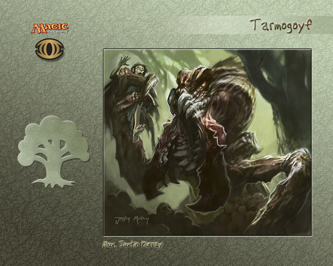 High resolution picture of the original Tarmogoyf art.